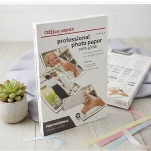 Lot of 3 Office Depot Professional Photo Paper Semi-Gloss 8.5x11in Each 50Sheets